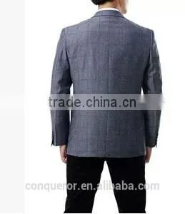 Micro-check Wool 'M Line' 3-Button Suit With Flat Front Pants (SHT1060) thumbnail-2