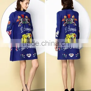 Factory Direct Women Colorful Printing Polyester Fabric Dresses thumbnail-4