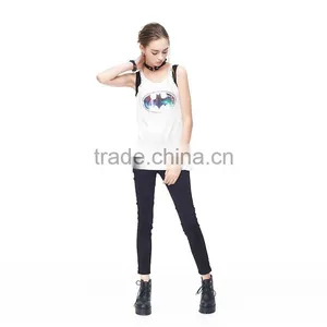 Design Latest Fashion Women Custom Printed Crop Tops thumbnail-1