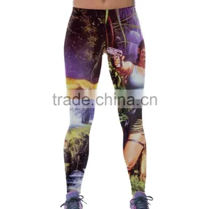 Women The African Lion Print Fitness Quick Dry Exercise Leggings High Waist Mid Calf Energy Pants Trousers thumbnail-2