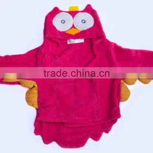 Owl Hooded Bathrobe and Towel,cheap Cotton Thick Bathrobe Baby thumbnail-1