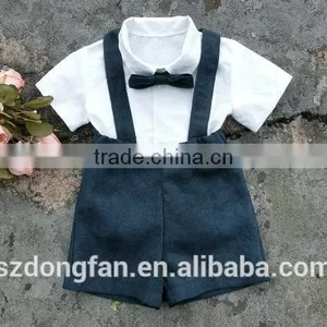 Baby Boy Blothes Wedding Outfit Baptism Suit Suspender Boys Suit thumbnail-6
