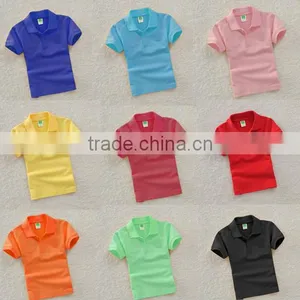 Cheap Design Kids Summer Blank Short Sleeve Pique Polos Garments thumbnail-1