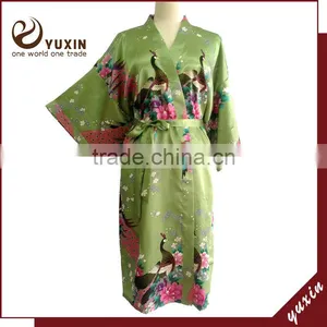 Silk Kimono Dress Women Robe Gown Bathrobe Sleepwear SW008 thumbnail-1