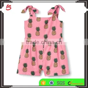 New Fashion Girl Jumpsuit Princess Pineapple Bow Romper Kids Girl Jumpsuit thumbnail-1
