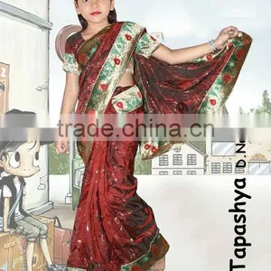 Kids Silk Ready Made Sarees thumbnail-1