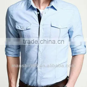 Men's Slim Fit Oxord Casual Shirt for Men thumbnail-2