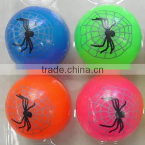 High Quality Rubber LED Flashing SpiderWeb Light-up High Bouncing Ball thumbnail-1