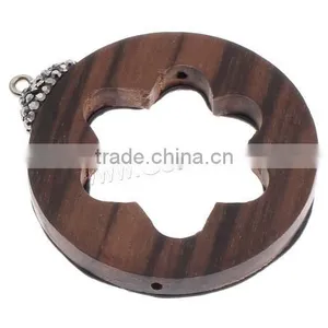 New Other Shape Original Wood Pendants With Rhinestone Cheaper Price thumbnail-1