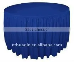 Satin Table Skirting Cover Table Skirts Round Table Linen thumbnail-1