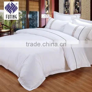 300T Cotton White Embroidery Bed Cover Bedding Sets thumbnail-1