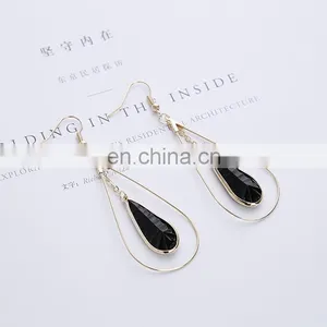 Contracted Han Guoer Nail Female Long Tassel Earrings Hand Geometry Eardrop Asymmetric Earrings Wholesale Pearl Earrings thumbnail-3