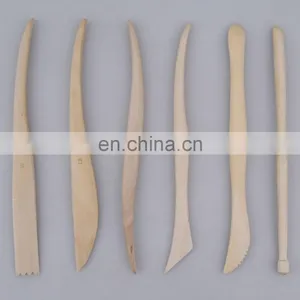 6pcs 8" Wood Clay Modeling Tool Set thumbnail-1