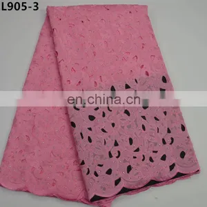 Wine Color African Cord Lace Fabric With Stones ,swiss Guipure Cord Lace Fabric thumbnail-3