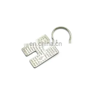 Custom Metal Keychain H Shape Keyring Whoesale thumbnail-1