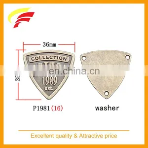 Metal Badge , Zinc Alloy Label Buckle, Metal Rivet With Embossed Logo for Garment thumbnail-1