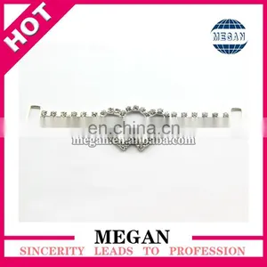 Fashion Crystal Rhinestone Double Heart Connector for Bikini thumbnail-2