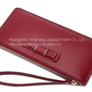 Doka Bit Cowhide Lady Long Wallet Fashion Bow Wallet thumbnail-1