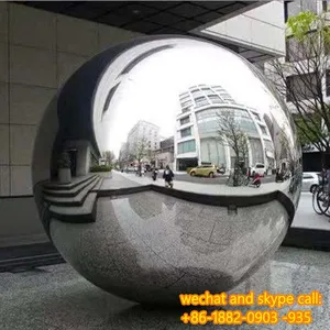 Stainless Steel Laser Silhouette Spherical Furnace Stainless Steel Garden Sculpture thumbnail-1
