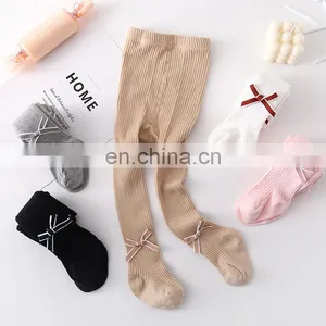 2020 Spring and Autumn Baby Bow Girls Leggings Dance Socks Children's Baby Big pp Pantyhose Boneless thumbnail-1