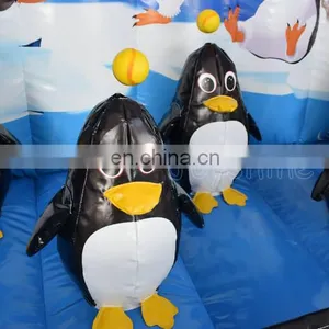 Inflatable Penguin Hover Ball Shooting Game Hovering Ball Target Shooting Knock Me Out thumbnail-4