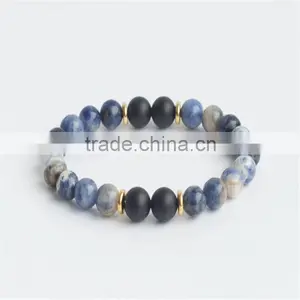 FULL-0318 Latest Jewelry Men Druzy Beads Stone Rainbow Bracelet in Bulk thumbnail-5
