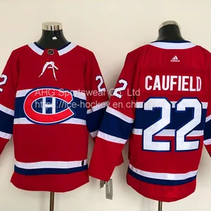 Montreal Canadiens #22 Caufield Red Jersey thumbnail-1