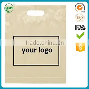 Colorful Promotional Pe Plastic Die Cut Handle Bag thumbnail-2
