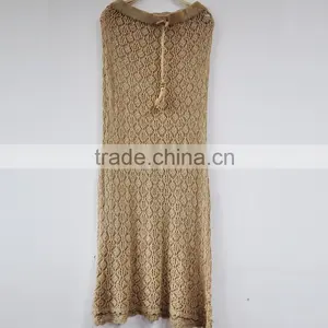 Fashion Show 100% Cotton Lady Dress European Knitted Lady Skirt thumbnail-1