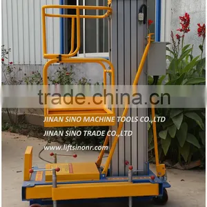 Hydraulic Aluminum Mast Lift Double Masts Man Lift thumbnail-3