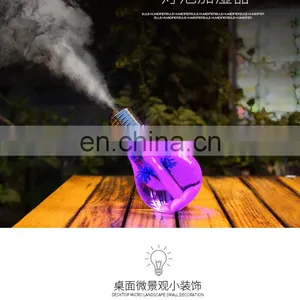 Bulb Diffuser Humidifier Led Usb Car Light Mini Shape Halogen Injection Cheapest Humidifiers Transparent Aroma Night Lamp thumbnail-2