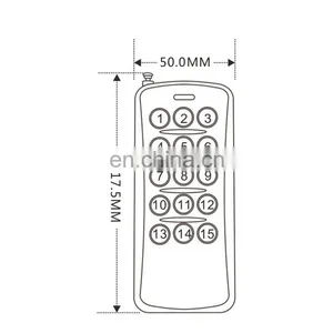 433mhz Transmitter Long Range 12 Button Remote Control EV1527 Learning Code thumbnail-3