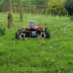 Radio Controlled Lawn Mower for Sale, China Remote Controlled Lawn Mower Price, Remote Control Slope Mower With Tracks for Sale thumbnail-3
