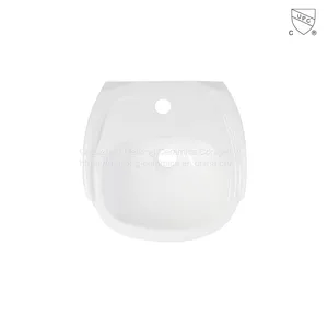 CUPC Bathroom 30 Inches 77cm Rectangle Ceramic Pedestal Sink With Backsplash thumbnail-2