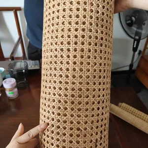China Factory Natural Ture Rattan Cane Weaving Webbing Rolls for Dinning Furniture Chairs Cabinet Doors thumbnail-1