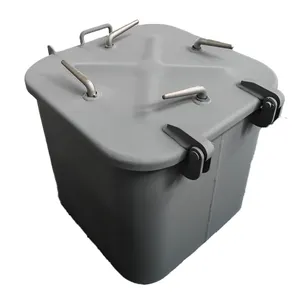 Steel 12V Hatch Cover for Boat Yacht Marine Anti-Corrosive Grey Weather-Tight Inspection Access thumbnail-1