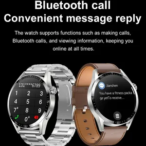 H3 Round Smart Watch Support Custom Dial Sleep Monitoring and Health Tracking Message Reminder NFC Smart Watches H3 thumbnail-3