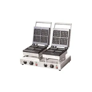 Automatic Electric Double Waffle Maker With Timer and Indicator Lights thumbnail-4