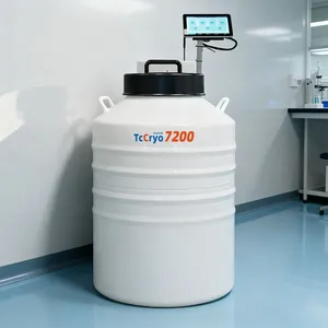Cocos (Keeling) Islands TcCryo Cryobank 7200 Vapor Phase Liquid Nitrogen Freezer Cryogenic Bottle Canister For Liquid Nitrogen thumbnail-1