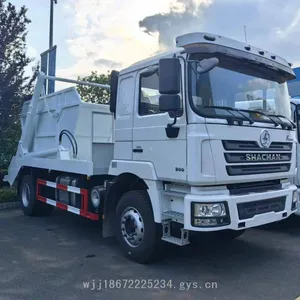 Shaanxi Automobile 6-cubic-meter and 8-cubic-meter Export-type Swing Arm Garbage Trucks, 4-wheel Drive Boat-shaped Garbage Bins Matched With Hook Lift Trucks thumbnail-4
