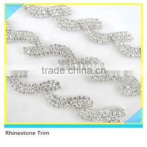 Fancy 888 Crystal Rhinestone Handmade Bead Trim Cup Chain Plated Silver thumbnail-3