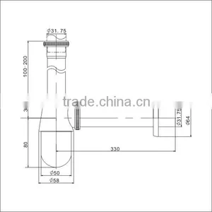 China Manufacturer Cheap Chrome Plated Bottle Trap Brass Waste Siphon Sink Basin Accessories (J281-2) thumbnail-2