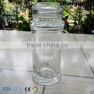 80ml Cylinder Spice Bottle Clear Glass Bottle With Sifter Cap thumbnail-1