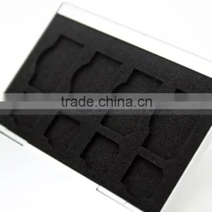 Aluminium Alloy EVA Sponge Memory Card Storage Box Protecter Case 2x for SD Card, 2x TF Card, 4x SIM Card 4x Micro SIM Card thumbnail-6