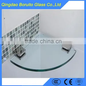 8mm Tempered Bathroom Corner Shelf Glass thumbnail-1