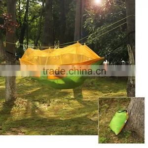 Nylon Fabric Travel Portable Camping Folding Swinging Outdoor Hammocks With Mosquito Netting Quality Choice thumbnail-3