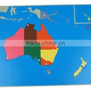Factory Price Educaional NEW Australia Puzzle Map Montessori Materials for Sale thumbnail-2