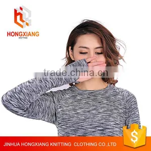 Hongxiang OEM High Quality Camouflage Round Neck Bouncy Cotton With Wrist Sweatshirts for Women thumbnail-3