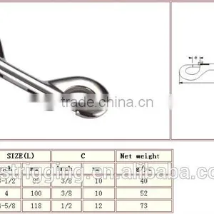 China Supplier Sale Rigging Double End Bolt Snaps,Solid Brass Fixed Eye Bolt Snap Hooks For Handbag in Carabiner Manufacturer thumbnail-2