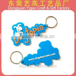 Soft PVC Flat Rubber Keyring / 2d Flat Pvc Keyring thumbnail-5